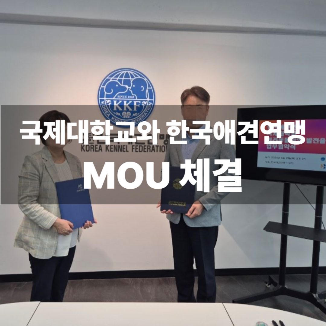 반려동물학과 국제대학교 [반려동물학과]와 [한국애견연맹] 간 MOU 체결