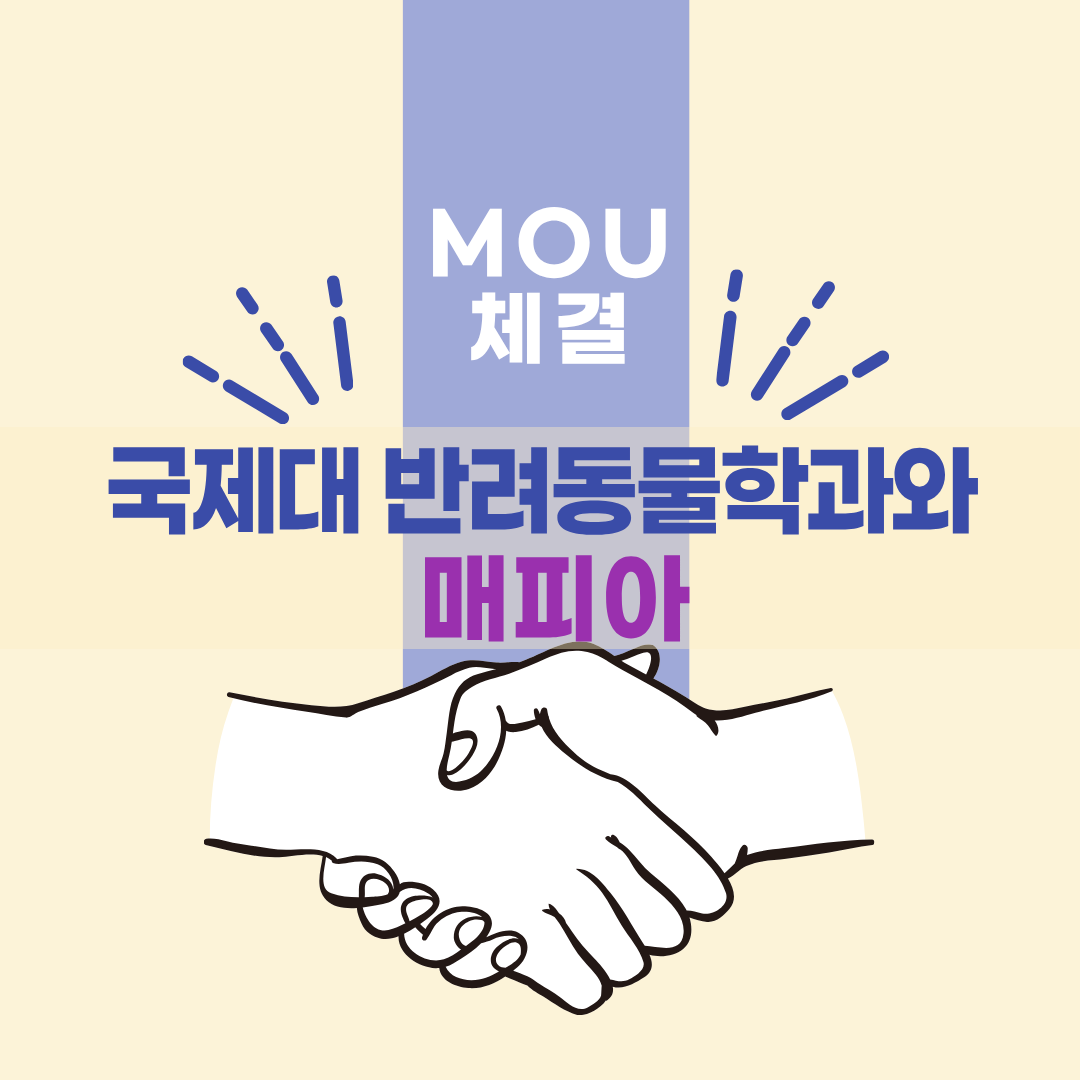 반려동물학과(3년) 국제대 반려동물학과와 (주)매피아 간 MOU체결
